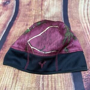 Hot Shot Skull Cap Purple Black One Size Camo Realtree Beanie Fleece Hunting